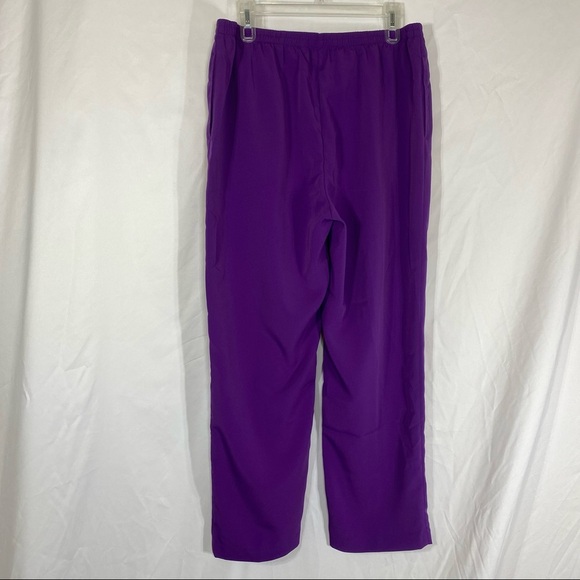 Draper’s & Damon’s Purple Matte Satiny Textured Pull On Pants - Picture 3 of 8